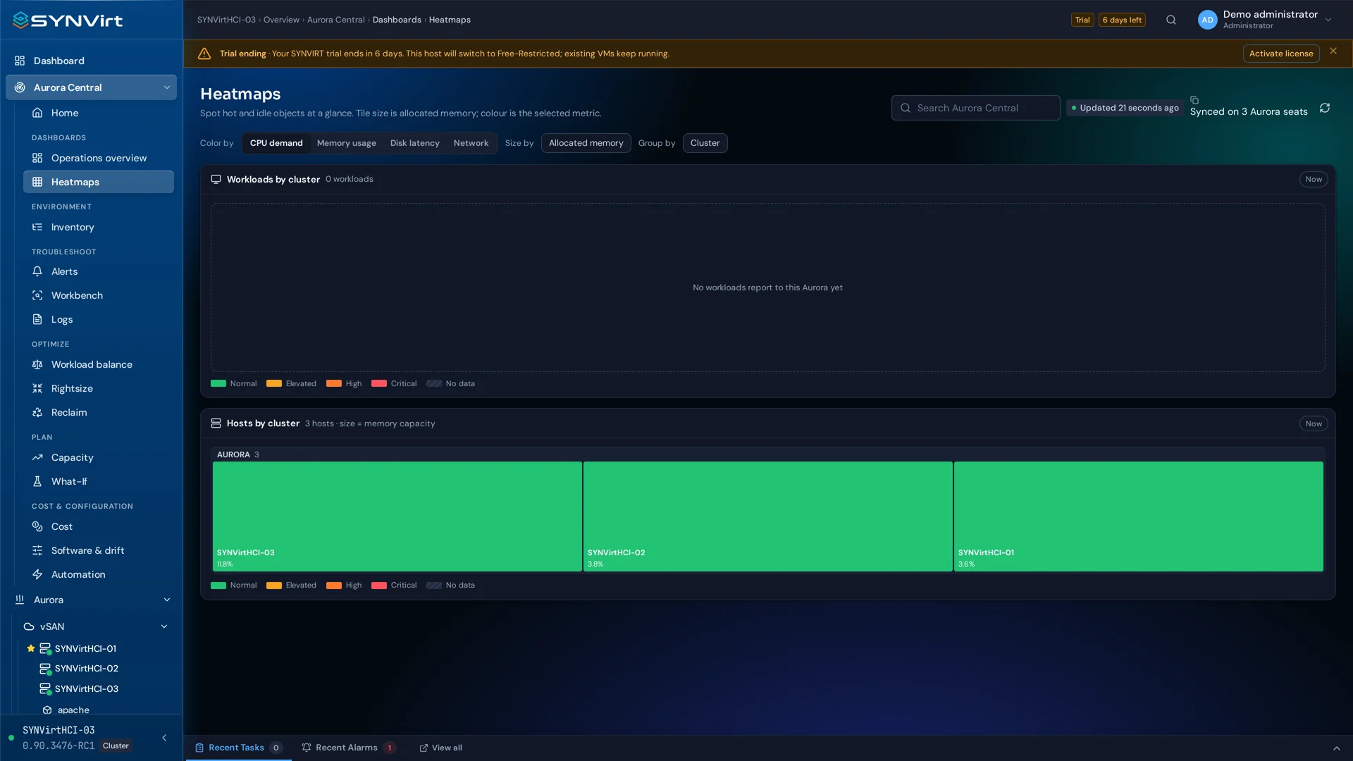 Resource heatmaps