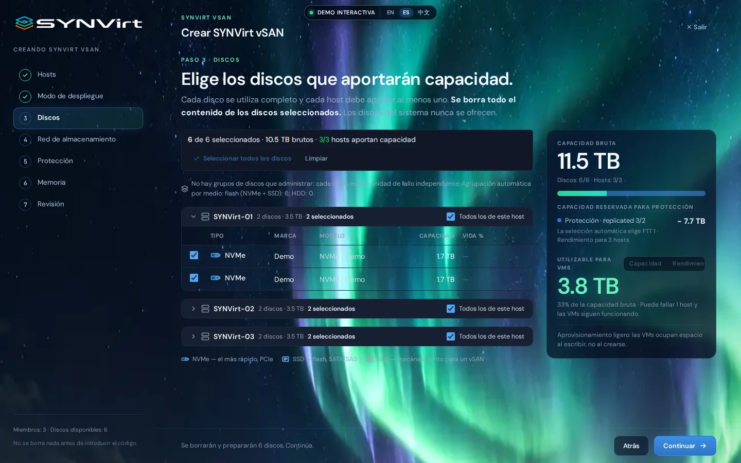 Cada disco, en su lugar.